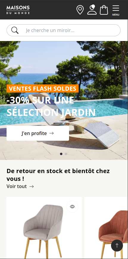Adobe Commerce, B2B et marketplace — rendu mobile