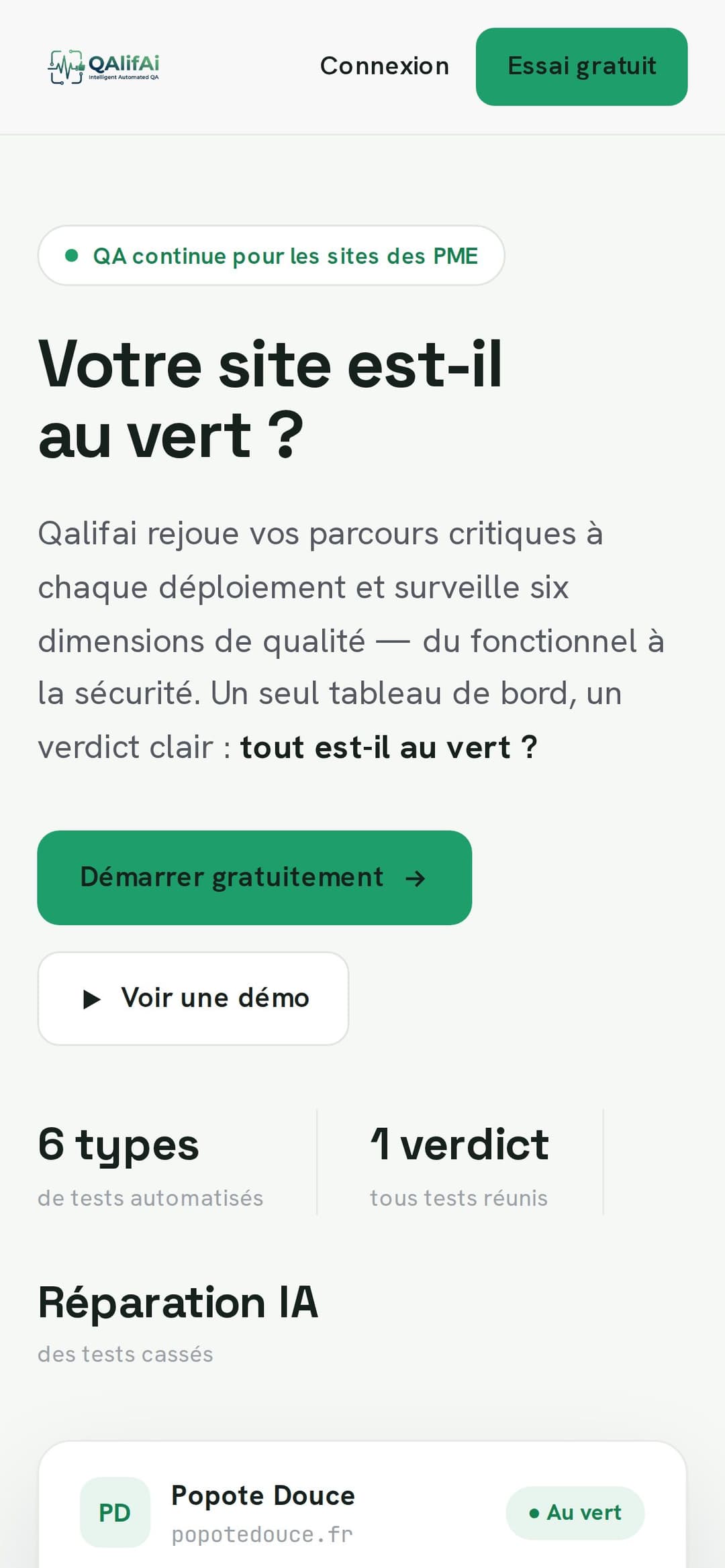 Plateforme SaaS — rendu mobile